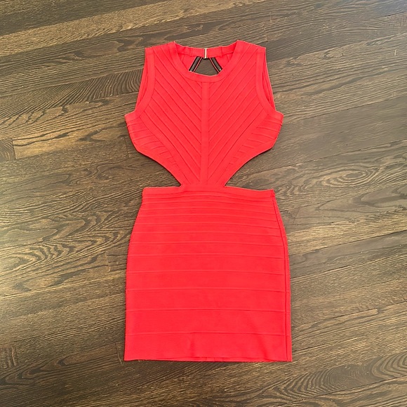 HERVE LEGER - CUT OUT OPEN BACK MINI DRESS - Picture 6 of 6